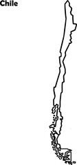Chile map outline