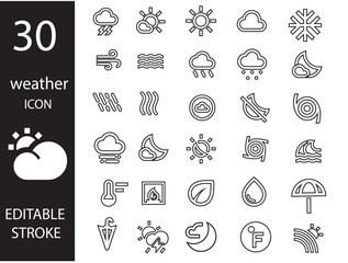 Weather icon pack, weather sign, weather icons pack vector. 