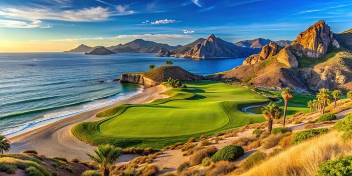 Scenic view of the 13th hole at TPC Danzante Bay with ocean backdrop
