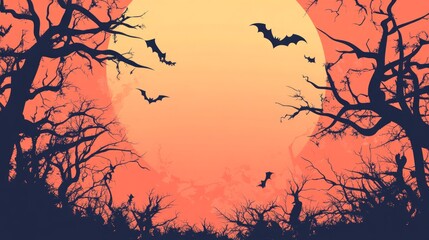 Halloween background design materials