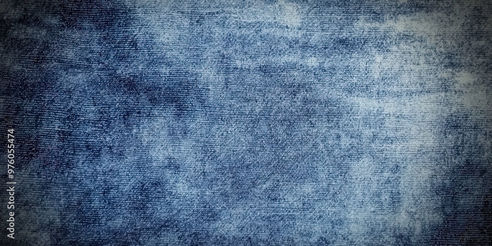 Aufkleber blue denim fabric texture with diagonal weaving patterns and soft lighting, creating a classic and r