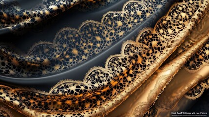 Golden Sleek Metal Background Featuring Chic Cool Stylish Modern Design Wallpaper