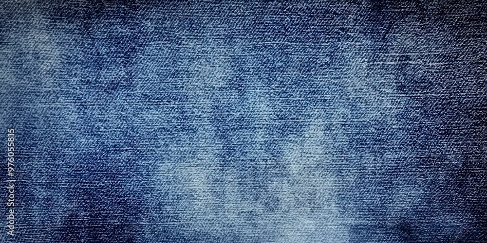 Aufkleber blue denim fabric texture with diagonal weaving patterns and soft lighting, creating a classic and r