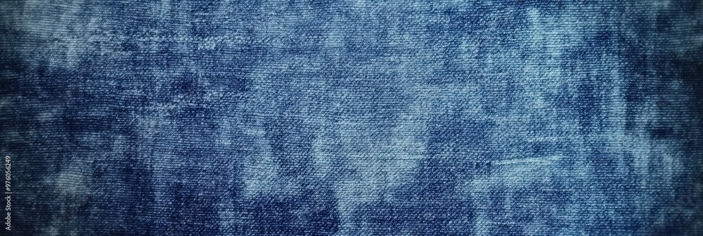 Aufkleber blue denim fabric texture with diagonal weaving patterns and soft lighting, creating a classic and r