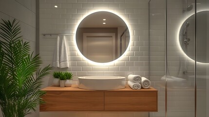 bathroom interior, bathroom interior design, Elegant Scandinavian and minimalistic, light theme architecture design for real estate