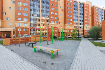 children's playground on the territory of an apartment building