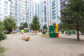 children's playground on the territory of an apartment building