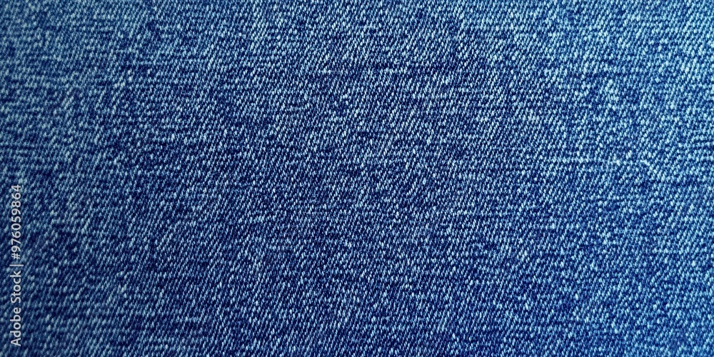 Aufkleber blue denim fabric texture with diagonal weaving patterns and soft lighting, creating a classic and r