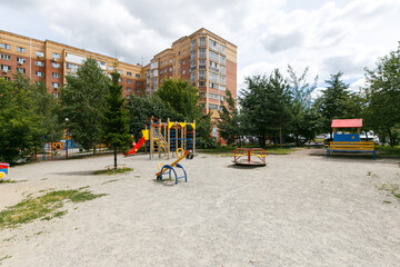 children's playground on the territory of an apartment building