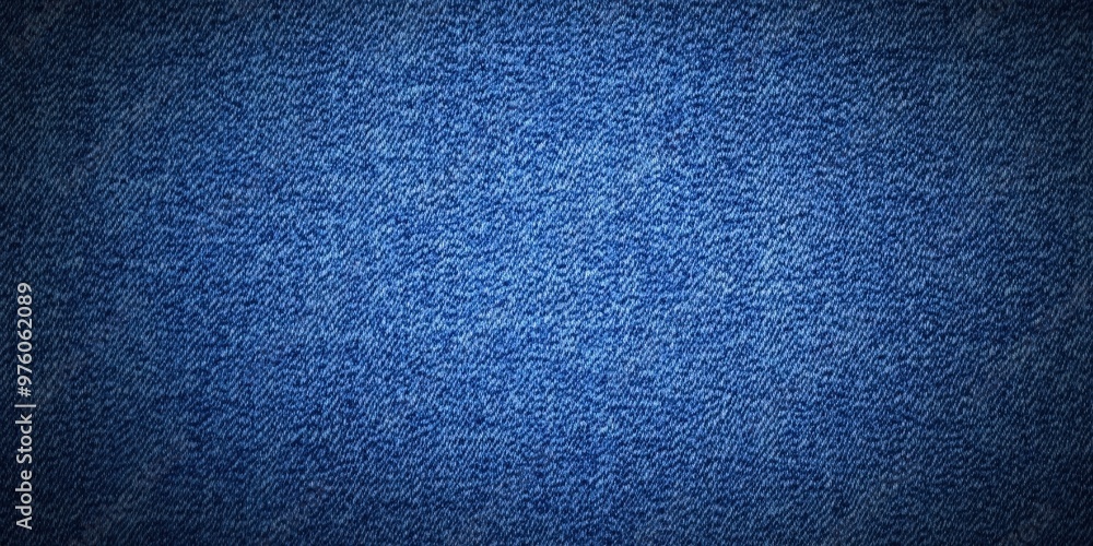Aufkleber blue denim fabric texture with diagonal weaving patterns and soft lighting, creating a classic and r