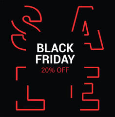 black Friday sale banner offer