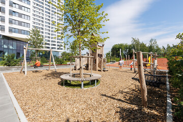Fototapeta premium children's playground on the territory of an apartment building