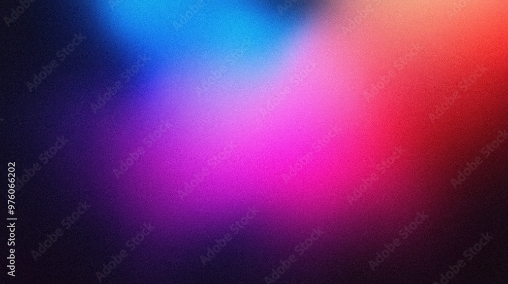Poster a colorful background with a blue and red gradient. the background is blurry and has a sense of move