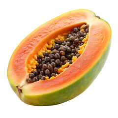 papaya on white