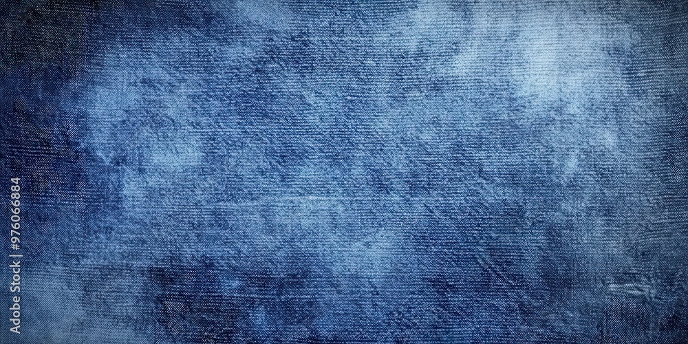 Aufkleber blue denim fabric texture with diagonal weaving patterns and soft lighting, creating a classic and r