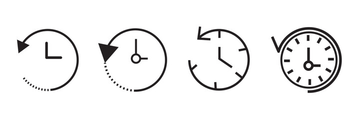 Past time icon thin line illustration