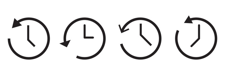 History logo sign set vector outline