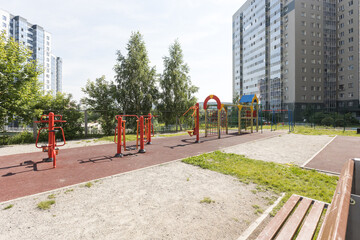 children's playground on the territory of an apartment building