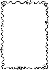 black and white border