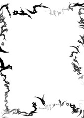 black and white frame