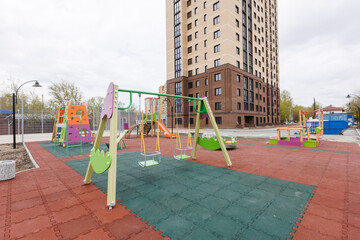 children's playground on the territory of an apartment building