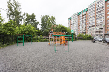 children's playground on the territory of an apartment building