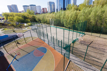 children's playground on the territory of an apartment building