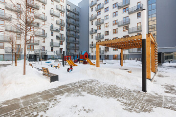 Fototapeta premium children's playground on the territory of an apartment building