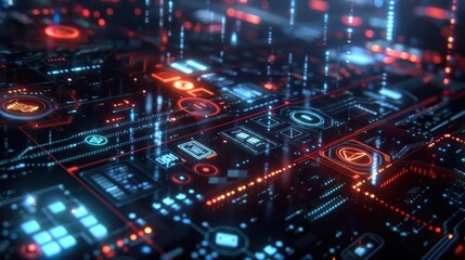 Obraz premium Futuristic Digital Interface