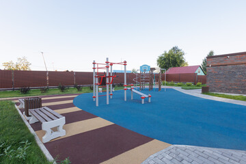 children's playground on the territory of an apartment building