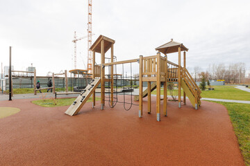 children's playground on the territory of an apartment building