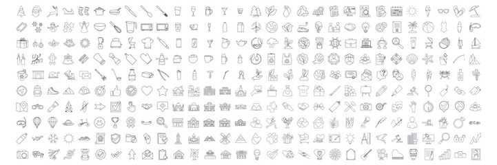 mega pack icon set symbol template for graphic and web design collection logo vector illustration