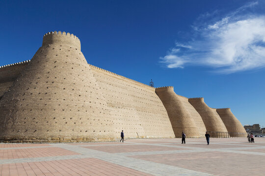 Ark fortress is the oldest architectural and archaeological monument of Bukhara, Uzbekistan