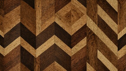 Detailed chevron wood pattern.