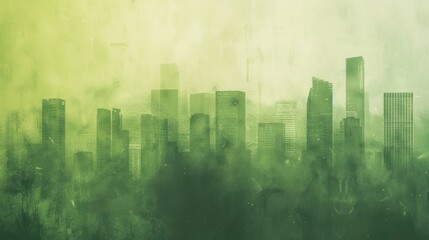 Obraz premium Cityscape in Fog