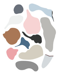 elegant colorful abstract flat elements