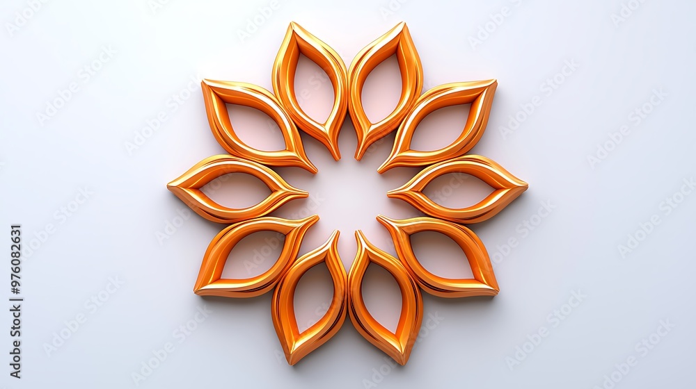 Poster golden flowers unfold in an intricate abstract pattern, adding a touch of elegance.