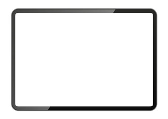 Tablet computer mockup with empty touch screen