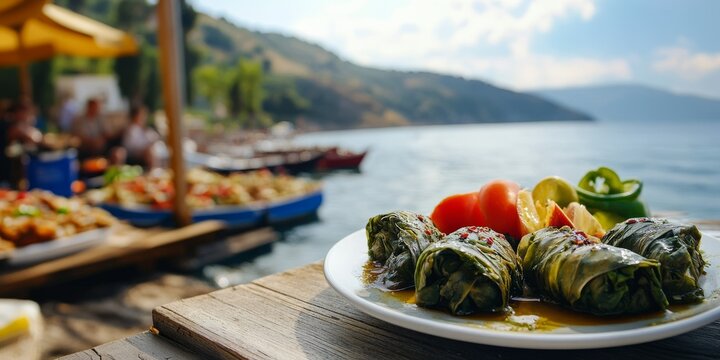 Turkish Seaside with a Midye Dolma