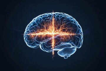 "Clinical MRI scan of patient s brain, highlighting neural pathways with precision imaging technology," MRI technology, clinical brain imaging