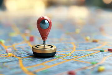 Mobile smart phone GPS navigator selective focus shallow depth