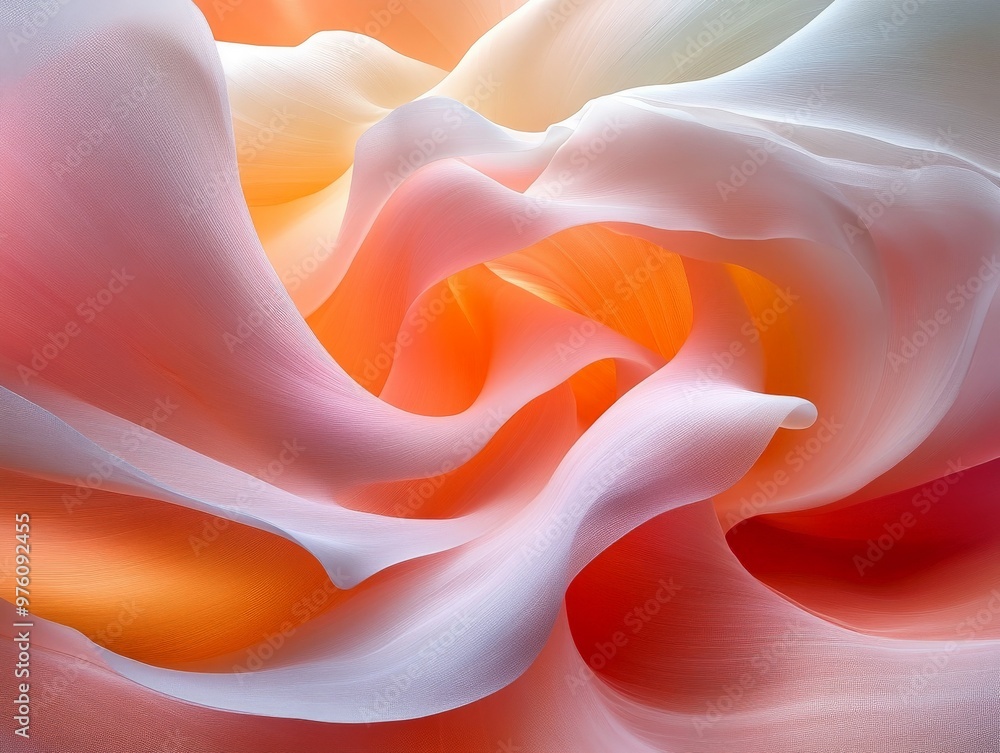 Aufkleber a beautifully abstract image featuring flowing ribbons of vibrant colors intertwining, creating a se