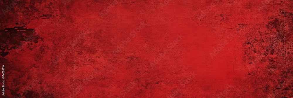Poster deep red textured background with rough abstract patterns and rich tones, creating a bold and dramat