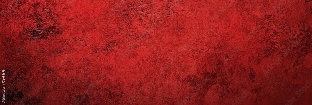 Poster deep red textured background with rough abstract patterns and rich tones, creating a bold and dramat