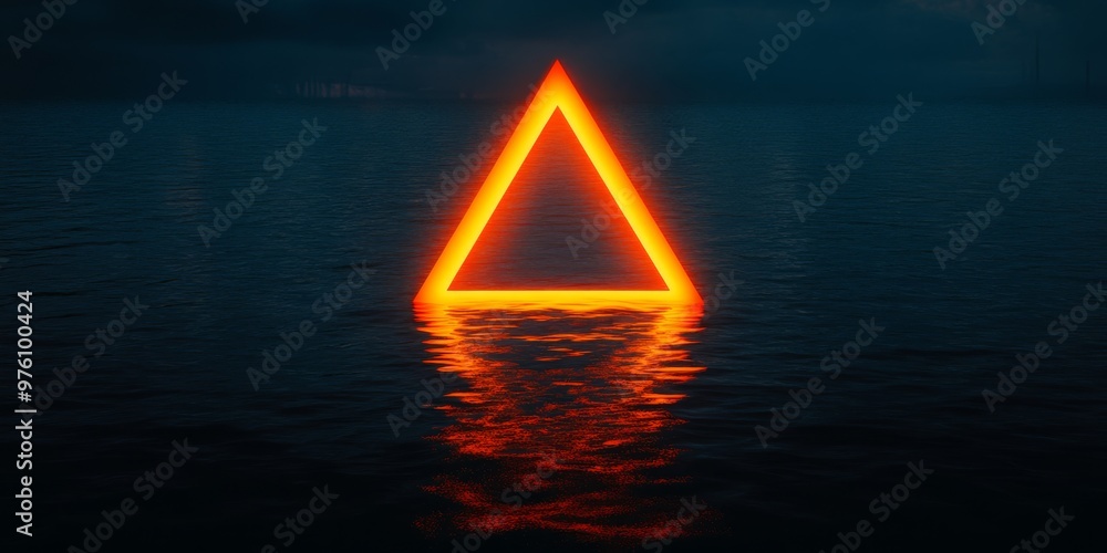 Poster explore a dark triangular corridor with stunning digital textures, advanced technology, complex geom