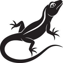 lizard silhouette vector art.