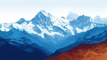 Obraz premium Snowy Mountains