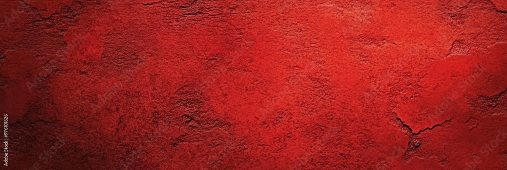 Poster deep red textured background with rough abstract patterns and rich tones, creating a bold and dramat