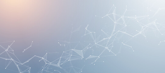 Global network connection banner design template. Header social network communication in the global business concept. Big data visualization. Internet technology