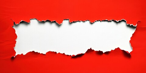 Torn Red Paper Background for Creative Design